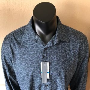 Perry Ellis Mens Floral Shirt Button-down Size XL